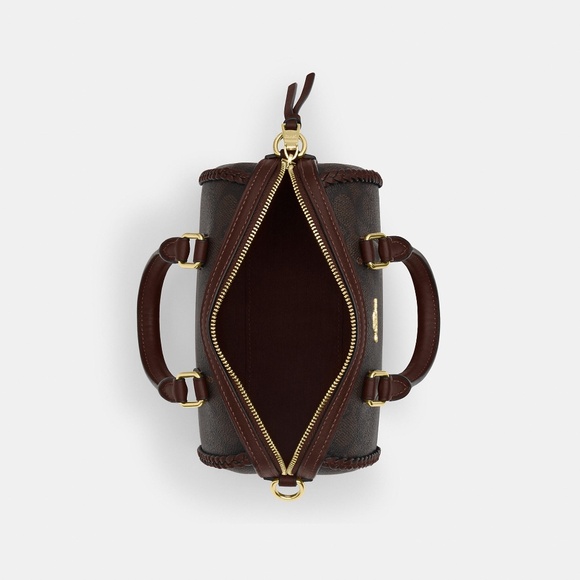 Mini Rowan Crossbody Bag In Signature Canvas With Fringe - Picture 4 of 8